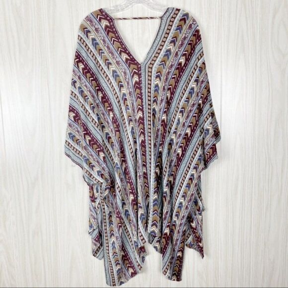 Wishlist Tops - Wishlist | Striped Patterned Oversized Kimono Size Small / Medium